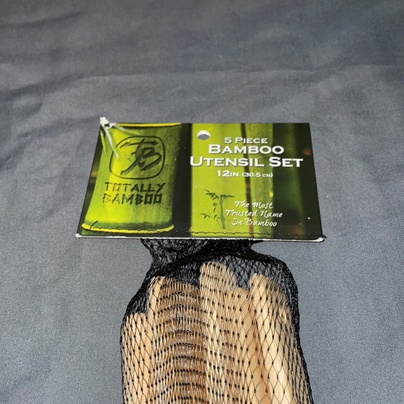 5 Piece Bamboo Utensil Set - Picture 2 of 5